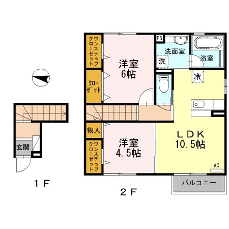 ドルフ東矢倉の物件間取画像