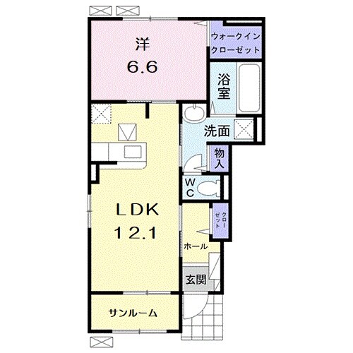 ヴィラ湧水Ⅱの物件間取画像