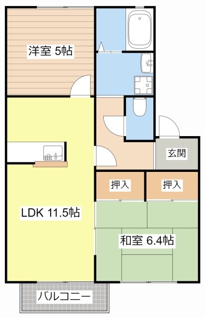 ハイツ・フレンドの物件間取画像