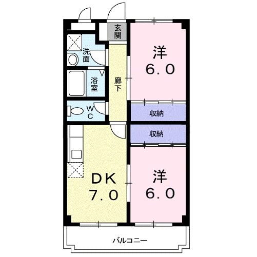 グローリ南草津の物件間取画像