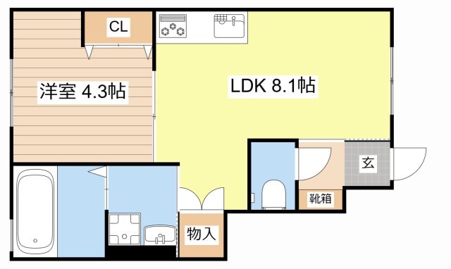 エルミナージュ本町の物件間取画像