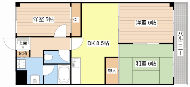 ヴィラアンドゥミルの物件間取画像