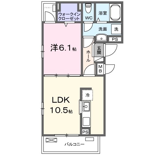 水口町水口アパートＢの物件間取画像