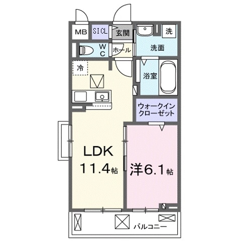 水口町水口アパートＡの物件間取画像