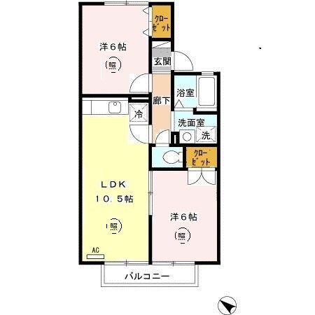 コンフォートＭの物件間取画像