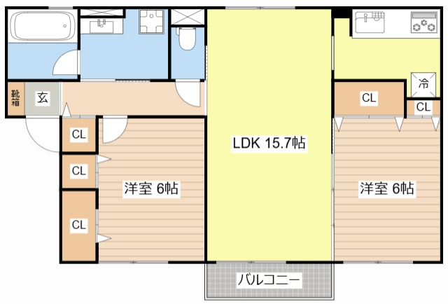 メゾンアンソレイユの物件間取画像