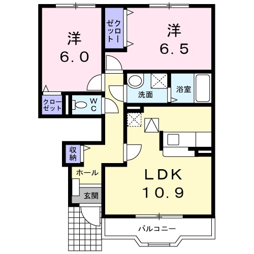 サニーヒル今津Ⅱの物件間取画像