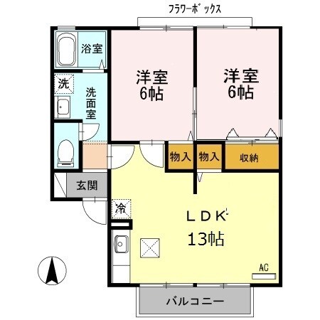 サニーハウスの物件間取画像