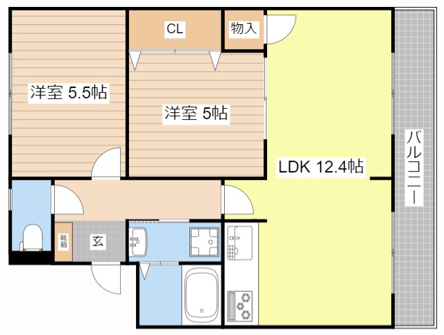 シャルムの物件間取画像