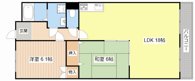 ラフェスタ彦根Ⅱの物件間取画像