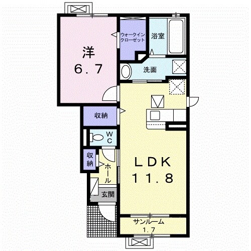 グランブルー御坊東の物件間取画像