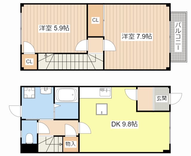 クレストビレッジⅡの物件間取画像