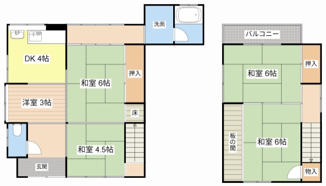 醒ヶ井貸家の物件間取画像