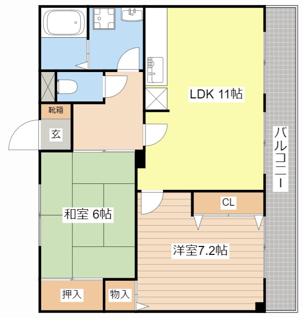レイティー西大津3号館の物件間取画像