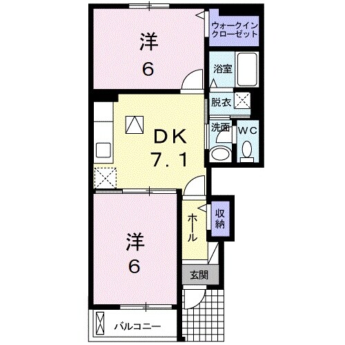 シャンヴィルⅡ番館の物件間取画像