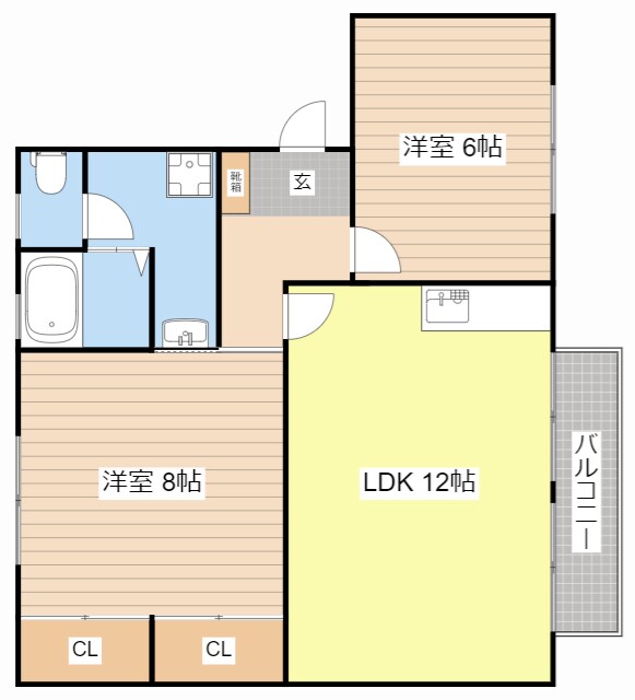 シャトレK Ｂ棟の物件間取画像