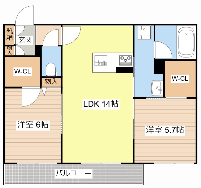 シャーメゾン　Ａ．Ｋａｔｓｕｂｅの物件間取画像