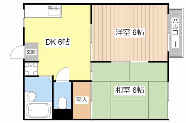 コスモ市川’94 Ｂ棟の物件間取画像