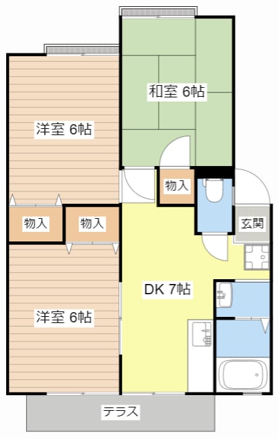 ハイツ竹鼻の物件間取画像