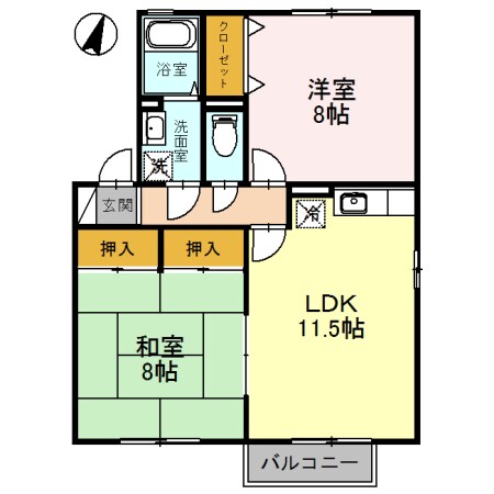 ナユタのさとセジュールの物件間取画像