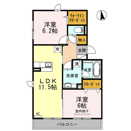 アイプルークの物件間取画像