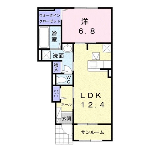 フィオーレⅠの物件間取画像