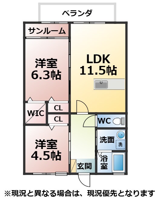 レトア歴木Bの物件間取画像