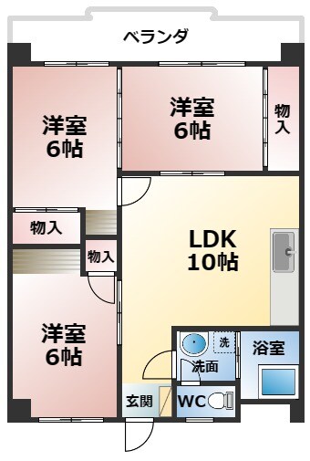 サンビレッジシンエイの物件間取画像