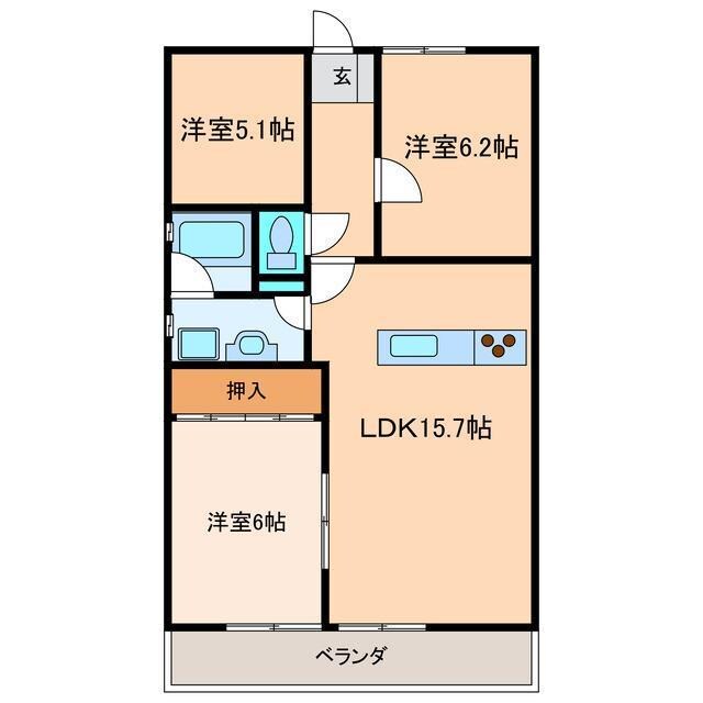 アパートメントハウス・アーデルの物件間取画像