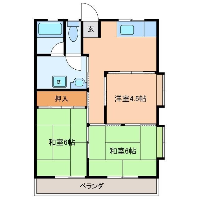 コーポ古市の物件間取画像