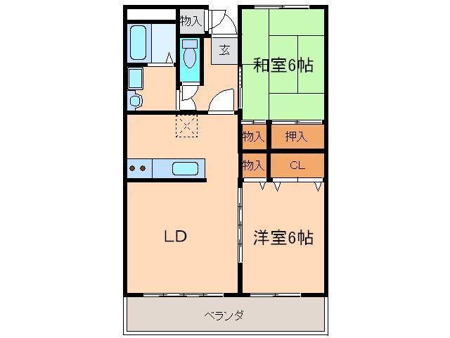 タウンズ谷川瀬の物件間取画像