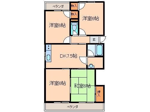 ポウルスター北斗の物件間取画像