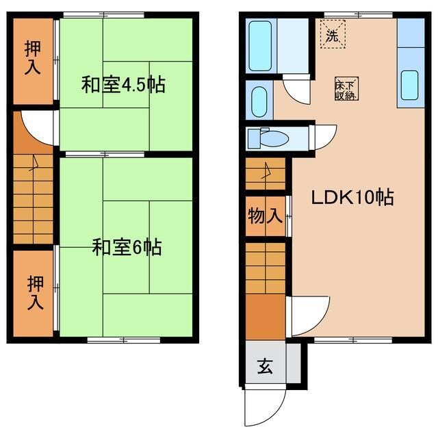 山一ハイツIIの物件間取画像