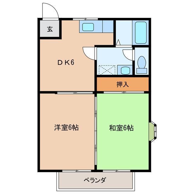 コーポラスリバティの物件間取画像