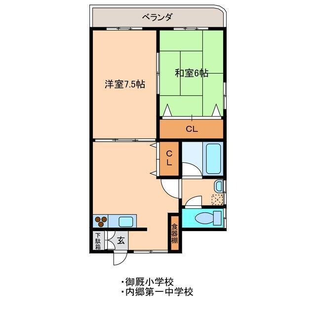 マンションＷＡＫＩの物件間取画像