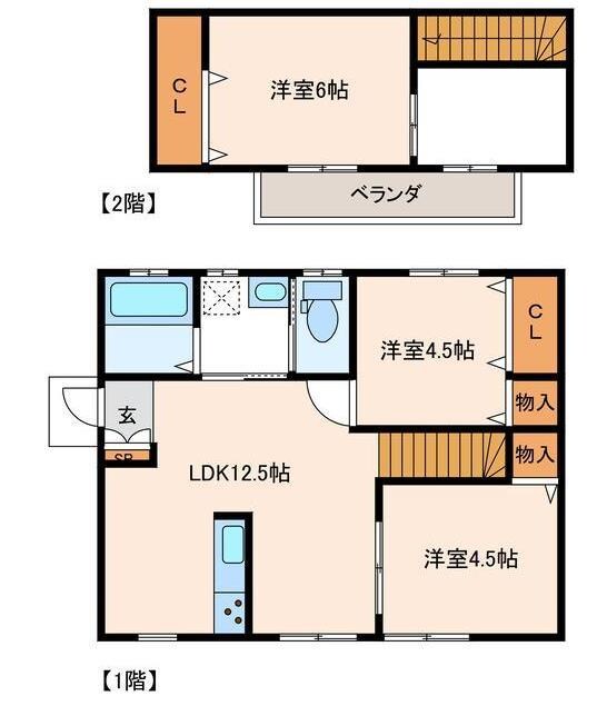 蛭内メゾネットの物件間取画像