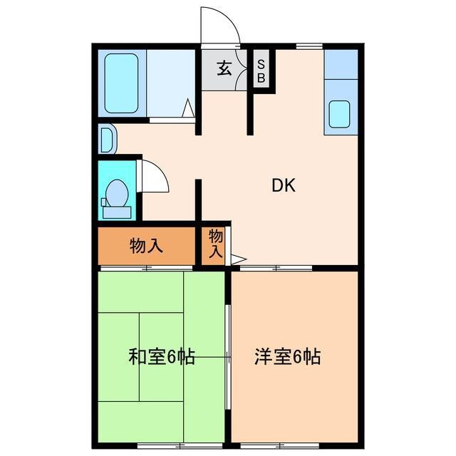 サンパレス自由ヶ丘Ｄの物件間取画像