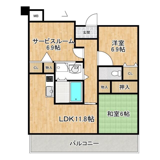 ラフィーネフォレスタの物件間取画像