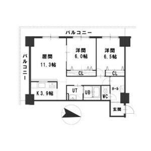 グレイスコート桑園の物件間取画像