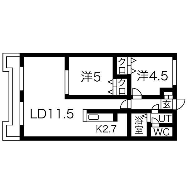 アートエリアSKⅡの物件間取画像