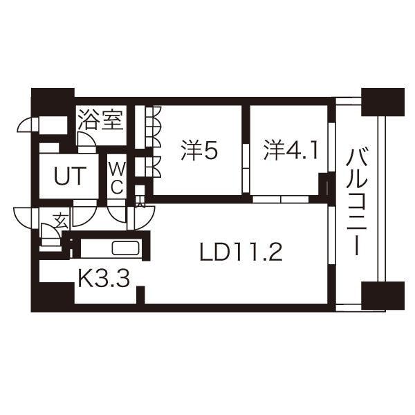 パークアクシス札幌植物園前の物件間取画像