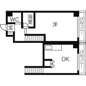 メープル北円山の物件間取画像