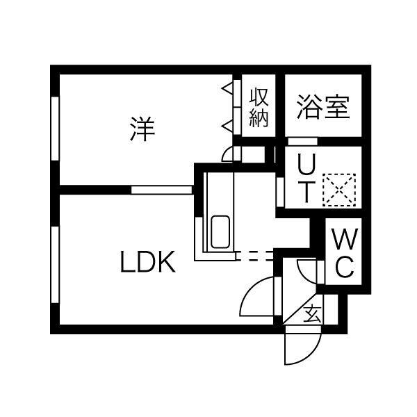 クーデクール北円山の物件間取画像