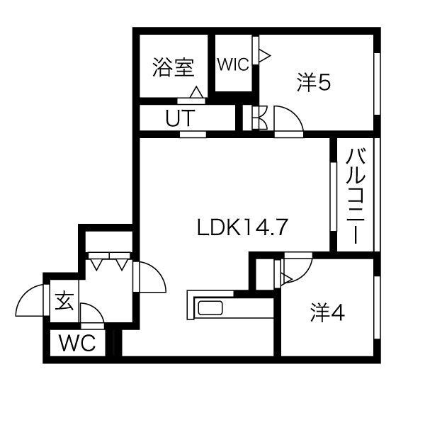 Halenix 北円山の物件間取画像