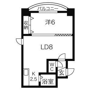 コトン大通中央の物件間取画像