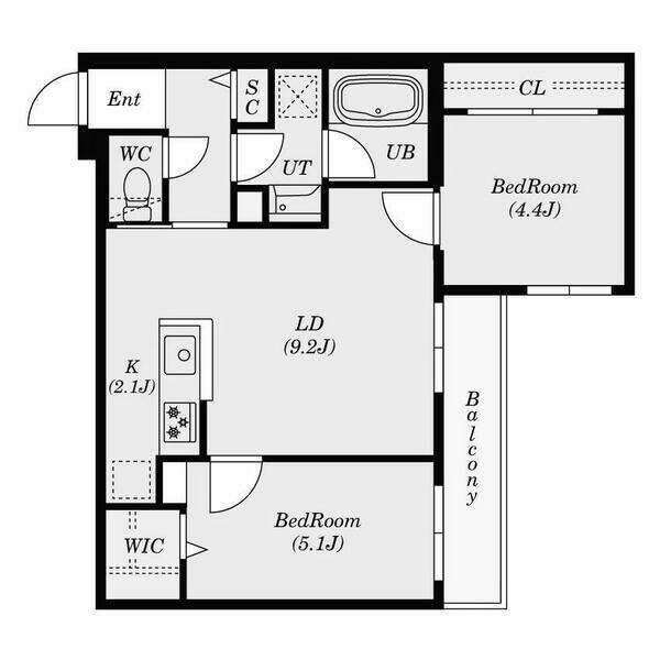 S-RESIDENCE北円山alesiaの物件間取画像