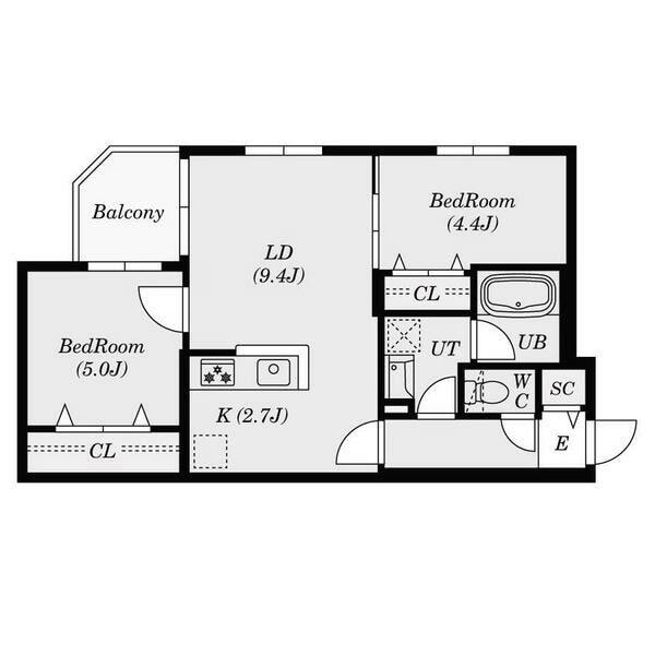 S-RESIDENCE北円山alesiaの物件間取画像