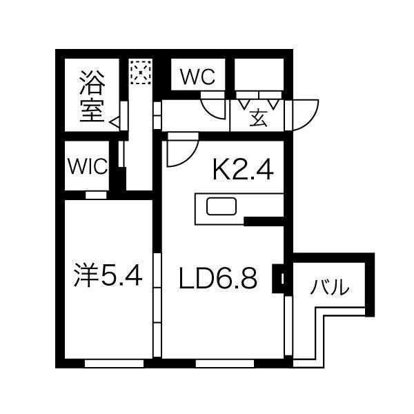 Crossbell524の物件間取画像