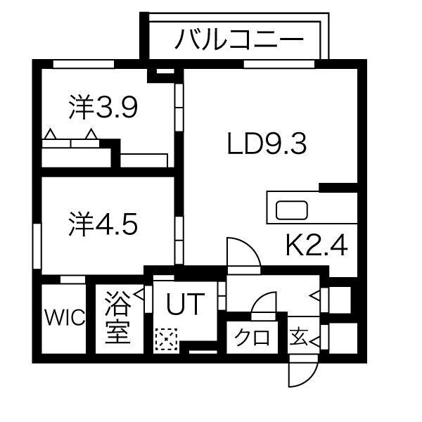 Crossbell524の物件間取画像