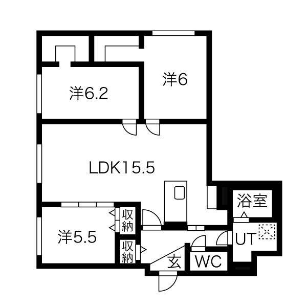 レブニーズ　ザ・レジデンス　宮の森の物件間取画像